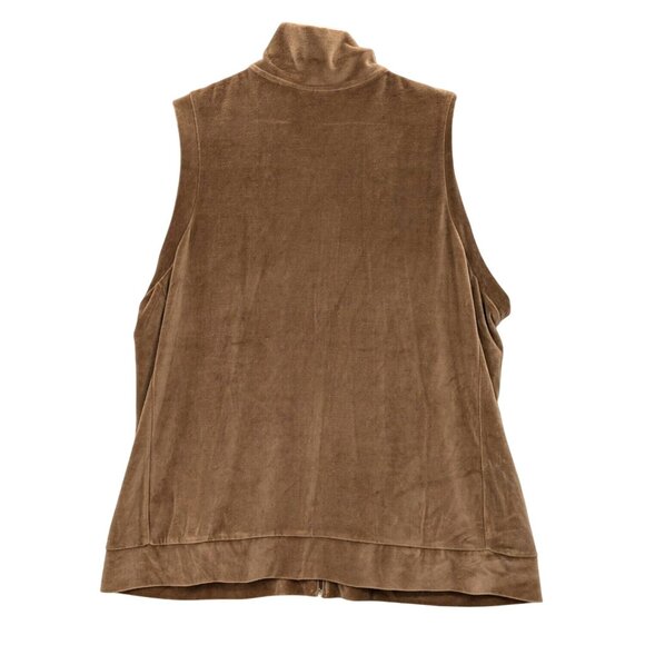 Quacker Factory Velvet Quilted Vest Women Size 2X Zip Up Rhinestone Western Cozy - Picture 2 of 7